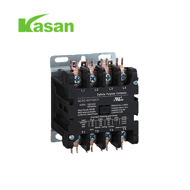 UL 인증 4극 40 AMP DP 접촉기 120볼트 AC 코일 접촉기